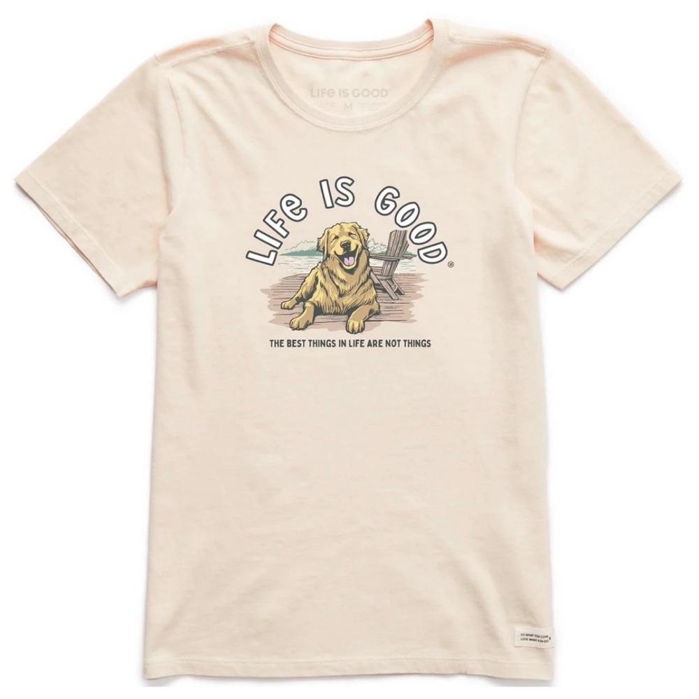 Life is Good Women's Best Things Golden Dock Crusher Tee